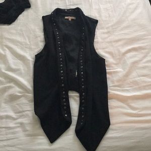 Rock n roll studded black vest